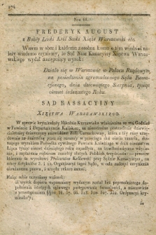 Dziennik Wyroków Sądu Kassacyinego Xsięstwa Warszawskiego. T.1, Oddział 6, nr 68 (9 sierpnia 1811)