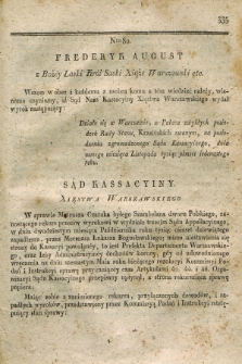 Dziennik Wyroków Sądu Kassacyinego Xsięstwa Warszawskiego. T.1, Oddział 7, nr 80 (18 listopada 1811)