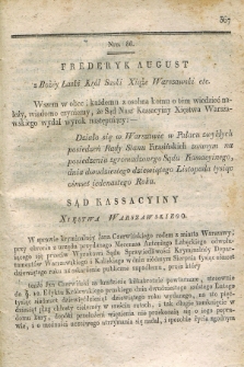 Dziennik Wyroków Sądu Kassacyinego Xsięstwa Warszawskiego. T.1, Oddział 7, nr 86 (29 listopad 1811)