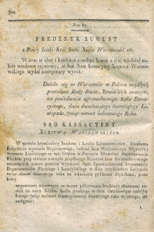 Dziennik Wyroków Sądu Kassacyinego Xsięstwa Warszawskiego. T.1, Oddział 7, nr 87 (29 listopada 1811)