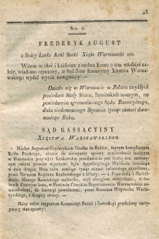 Dziennik Wyroków Sądu Kassacyinego Xsięstwa Warszawskiego. T.2, Oddział 1, nr 5 (17 stycznia 1812)
