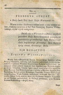Dziennik Wyroków Sądu Kassacyinego Xsięstwa Warszawskiego. T.2, Oddział 2, nr 11 (31 stycznia 1812)