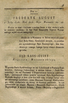 Dziennik Wyroków Sądu Kassacyinego Xsięstwa Warszawskiego. T.2, Oddział 2, nr 21 (28 lutego 1812)