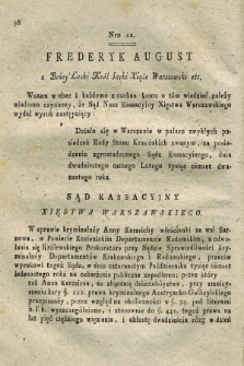 Dziennik Wyroków Sądu Kassacyinego Xsięstwa Warszawskiego. T.2, Oddział 2, nr 22 (28 lutego 1812)