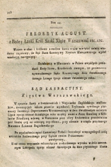 Dziennik Wyroków Sądu Kassacyinego Xsięstwa Warszawskiego. T.2, Oddział 2, nr 24 (28 lutego 1812)