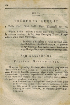 Dziennik Wyroków Sądu Kassacyinego Xsięstwa Warszawskiego. T.2, Oddział 3, nr 38 (13 marca 1812)