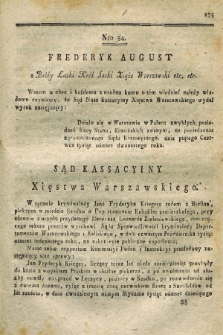 Dziennik Wyroków Sądu Kassacyinego Xsięstwa Warszawskiego. T.2, Oddział 5, nr 54 (5 czerwca 1812)
