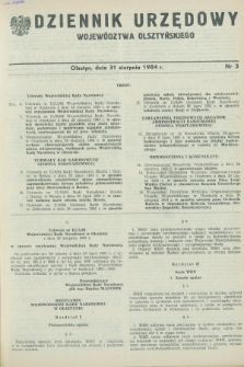 Dziennik Urzędowy Województwa Olsztyńskiego. 1984, nr 3 (31 sierpnia)