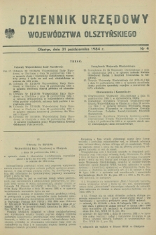 Dziennik Urzędowy Województwa Olsztyńskiego. 1984, nr 4 (31 października)