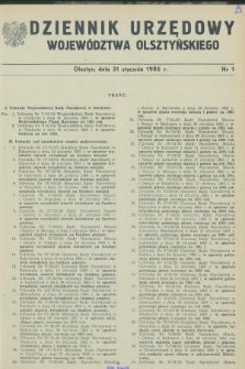 Dziennik Urzędowy Województwa Olsztyńskiego. 1985, nr 1 (31 stycznia)