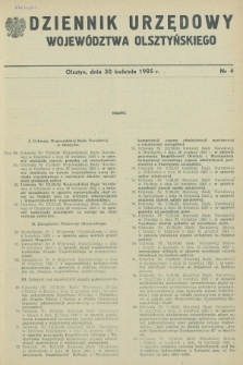 Dziennik Urzędowy Województwa Olsztyńskiego. 1985, nr 4 (30 kwietnia)