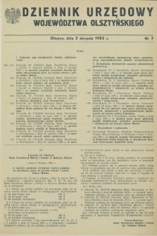 Dziennik Urzędowy Województwa Olsztyńskiego. 1985, nr 7 (2 sierpnia)