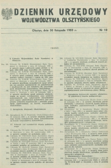 Dziennik Urzędowy Województwa Olsztyńskiego. 1985, nr 10 (30 listopada)