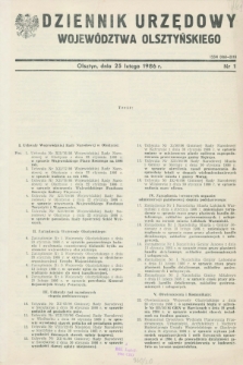 Dziennik Urzędowy Województwa Olsztyńskiego. 1986, nr 1 (25 lutego)