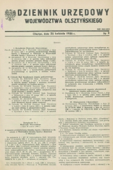 Dziennik Urzędowy Województwa Olsztyńskiego. 1986, nr 3 (25 kwietnia)