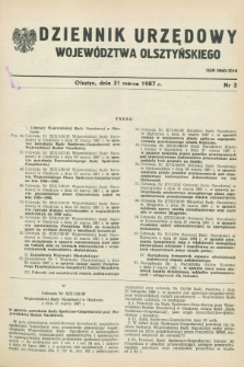 Dziennik Urzędowy Województwa Olsztyńskiego. 1987, nr 3 (31 marca)