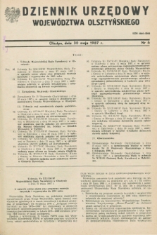 Dziennik Urzędowy Województwa Olsztyńskiego. 1987, nr 6 (30 maja)