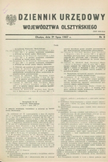 Dziennik Urzędowy Województwa Olsztyńskiego. 1987, nr 8 (31 lipca)