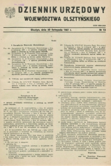Dziennik Urzędowy Województwa Olsztyńskiego. 1987, nr 13 (30 listopada)