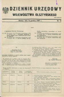 Dziennik Urzędowy Województwa Olsztyńskiego. 1987, nr 15 (16 grudnia)