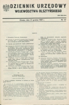 Dziennik Urzędowy Województwa Olsztyńskiego. 1987, nr 16 (31 grudnia)