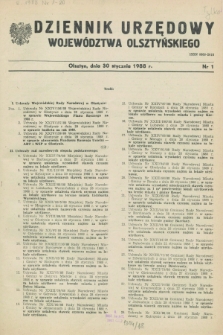 Dziennik Urzędowy Województwa Olsztyńskiego. 1988, nr 1 (30 stycznia)