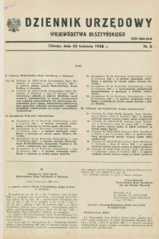 Dziennik Urzędowy Województwa Olsztyńskiego. 1988, nr 5 (30 kwietnia)