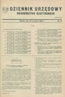 Dziennik Urzędowy Województwa Olsztyńskiego. 1988, nr 13 (30 września)