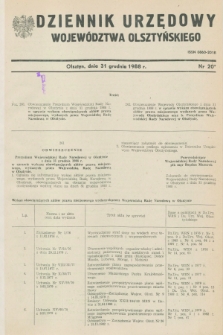 Dziennik Urzędowy Województwa Olsztyńskiego. 1988, nr 20 (31 grudnia)