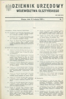 Dziennik Urzędowy Województwa Olsztyńskiego. 1989, nr 7 (15 kwietnia)