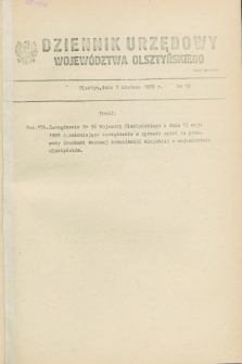 Dziennik Urzędowy Województwa Olsztyńskiego. 1989, nr 10 (1 czerwca)