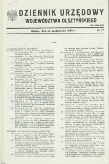 Dziennik Urzędowy Województwa Olsztyńskiego. 1989, nr 17 (30 października)