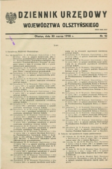 Dziennik Urzędowy Województwa Olsztyńskiego. 1990, nr 10 (30 marca)