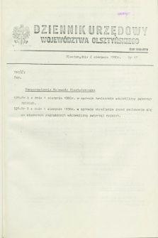 Dziennik Urzędowy Województwa Olsztyńskiego. 1990, nr 17 (2 sierpnia)