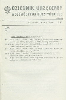 Dziennik Urzędowy Województwa Olsztyńskiego. 1990, nr 21 (11 września)