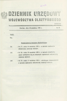 Dziennik Urzędowy Województwa Olsztyńskiego. 1990, nr 22 (18 września)