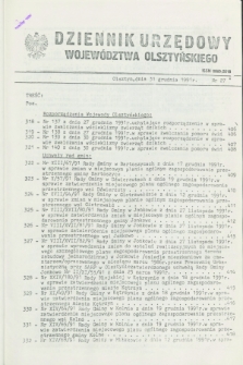 Dziennik Urzędowy Województwa Olsztyńskiego. 1991, nr 27 (31 grudnia)