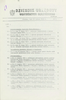 Dziennik Urzędowy Województwa Olsztyńskiego. 1993, nr 6 (23 lutego)