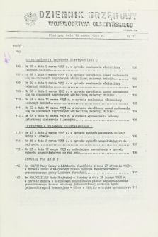 Dziennik Urzędowy Województwa Olsztyńskiego. 1993, nr 11 (19 marca)
