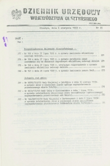 Dziennik Urzędowy Województwa Olsztyńskiego. 1993, nr 25 (6 sierpnia)