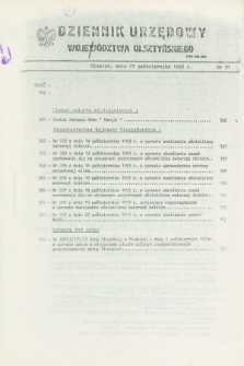 Dziennik Urzędowy Województwa Olsztyńskiego. 1993, nr 31 (27 października)