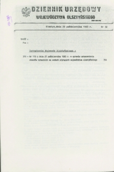 Dziennik Urzędowy Województwa Olsztyńskiego. 1993, nr 32 (29 października)