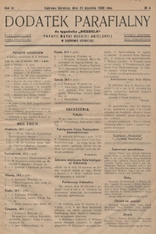 Dodatek Parafjalny do tygodnika „Niedziela” Parafji Matki Boskiej Anielskiej w Dąbrowie-Górniczej. 1939, nr 4