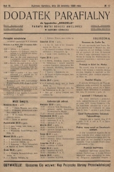 Dodatek Parafjalny do tygodnika „Niedziela” Parafji Matki Boskiej Anielskiej w Dąbrowie-Górniczej. 1939, nr 17