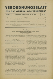 Verordnungsblatt für das Generalgouvernement. 1944, Nr. 35 (26 Juli)