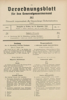 Verordnungsblatt für das Generalgouvernement = Dziennik rozporządzeń dla Generalnego Gubernatorstwa. 1940, Teil = Cz.1, Nr. 53 (16 September)