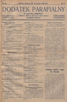 Dodatek Parafjalny do tygodnika „Niedziela” Parafji Matki Boskiej Anielskiej w Dąbrowie-Górniczej. 1939, nr 25