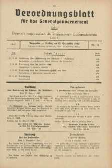Verordnungsblatt für das Generalgouvernement = Dziennik rozporządzeń dla Generalnego Gubernatorstwa. 1940, Teil = Cz.2, Nr. 56 (12 September)