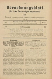 Verordnungsblatt für das Generalgouvernement = Dziennik rozporządzeń dla Generalnego Gubernatorstwa. 1940, Teil = Cz.2, Nr. 57 (18 September)