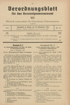 Verordnungsblatt für das Generalgouvernement = Dziennik rozporządzeń dla Generalnego Gubernatorstwa. 1940, Teil = Cz.2, Nr. 62 (27 September)